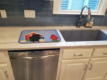 Load image into Gallery viewer, Dog House Collection Chow Chow Black Dish Drying Mat – Absorbent, Artistic Kitchen Essentials BB2897DDM