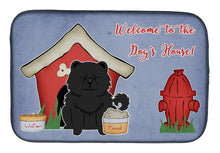 Load image into Gallery viewer, Dog House Collection Chow Chow Black Dish Drying Mat – Absorbent, Artistic Kitchen Essentials BB2897DDM