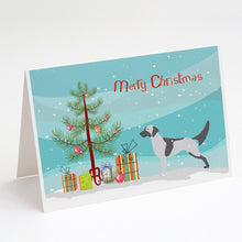 Load image into Gallery viewer, English Setter Merry Christmas Tree Greeting Cards -  Blank Note Cards – 8-Pack of Artist-Designed Cards with Envelopes