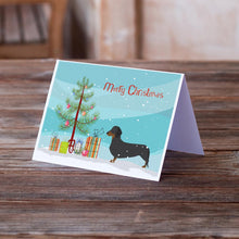 Load image into Gallery viewer, Dachshund Merry Christmas Tree Greeting Cards -  Blank Note Cards – 8-Pack of Artist-Designed Cards with Envelopes