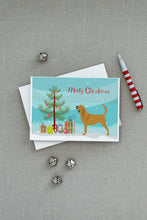Load image into Gallery viewer, Bloodhound Merry Christmas Tree Greeting Cards -  Blank Note Cards – 8-Pack of Artist-Designed Cards with Envelopes