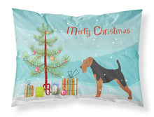 Load image into Gallery viewer, Welsh Terrier Merry Christmas Tree Fabric Standard Pillowcase – Artistic Decorative Front, White Back BB2903PILLOWCASE
