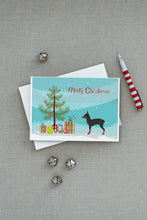 Load image into Gallery viewer, Toy Fox Terrier Merry Christmas Tree Greeting Cards -  Blank Note Cards – 8-Pack of Artist-Designed Cards with Envelopes