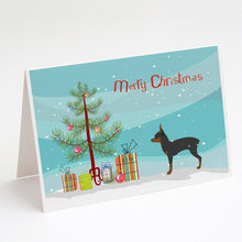 Load image into Gallery viewer, Toy Fox Terrier Merry Christmas Tree Greeting Cards -  Blank Note Cards – 8-Pack of Artist-Designed Cards with Envelopes