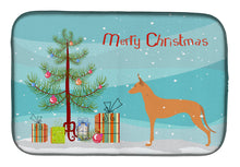 Load image into Gallery viewer, Pharaoh Hound Merry Christmas Tree Dish Drying Mat – Absorbent, Artistic Kitchen Essentials BB2906DDM
