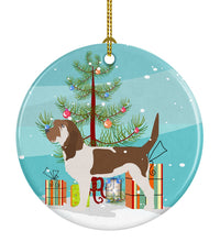 Load image into Gallery viewer, Grand Basset Griffon Vendeen Merry Christmas Tree Ornament - Round Ceramic Ornament – Artist-Designed Keepsake Decoration BB2908CO1
