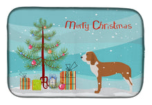 Load image into Gallery viewer, Spanish Hound Merry Christmas Tree Dish Drying Mat – Absorbent, Artistic Kitchen Essentials BB2909DDM