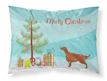Load image into Gallery viewer, Irish Setter Merry Christmas Tree Fabric Standard Pillowcase – Artistic Decorative Front, White Back BB2911PILLOWCASE