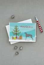 Load image into Gallery viewer, Scottish Deerhound Merry Christmas Tree Greeting Cards -  Blank Note Cards – 8-Pack of Artist-Designed Cards with Envelopes