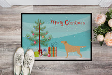 Load image into Gallery viewer, Yellow Labrador Retriever Merry Christmas Tree Doormat - 24x36 Decorative Floor Mat – Indoor/Outdoor Rug with Artistic Flair BB2915JMAT
