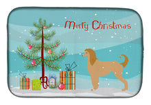 Load image into Gallery viewer, Afghan Hound Merry Christmas Tree Dish Drying Mat – Absorbent, Artistic Kitchen Essentials BB2924DDM