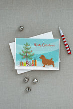 Load image into Gallery viewer, Norfolk Terrier Merry Christmas Tree Greeting Cards -  Blank Note Cards – 8-Pack of Artist-Designed Cards with Envelopes