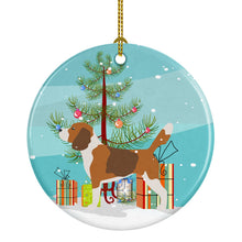 Load image into Gallery viewer, Beagle Merry Christmas Tree Ornament - Round Ceramic Ornament – Artist-Designed Keepsake Decoration BB2928CO1