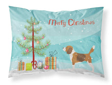 Load image into Gallery viewer, Beagle Merry Christmas Tree Fabric Standard Pillowcase – Artistic Decorative Front, White Back BB2928PILLOWCASE