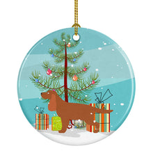 Load image into Gallery viewer, English Cocker Spaniel Merry Christmas Tree Ornament - Round Ceramic Ornament – Artist-Designed Keepsake Decoration BB2930CO1