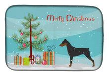 Load image into Gallery viewer, German Pinscher Merry Christmas Tree Dish Drying Mat – Absorbent, Artistic Kitchen Essentials BB2931DDM