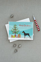 Load image into Gallery viewer, German Pinscher Merry Christmas Tree Greeting Cards -  Blank Note Cards – 8-Pack of Artist-Designed Cards with Envelopes