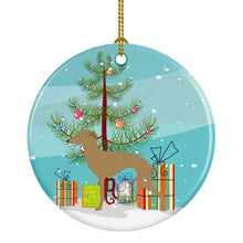 Load image into Gallery viewer, Italian Greyhound Merry Christmas Tree Ornament - Round Ceramic Ornament – Artist-Designed Keepsake Decoration BB2932CO1