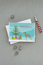 Load image into Gallery viewer, Italian Greyhound Merry Christmas Tree Greeting Cards -  Blank Note Cards – 8-Pack of Artist-Designed Cards with Envelopes