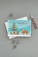 Load image into Gallery viewer, Collie Dog Merry Christmas Tree Greeting Cards -  Blank Note Cards – 8-Pack of Artist-Designed Cards with Envelopes