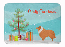 Load image into Gallery viewer, Collie Dog Merry Christmas Tree Machine Washable Memory Foam Mat BB2934RUG