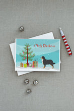 Load image into Gallery viewer, Bernese Mountain Dog Merry Christmas Tree Greeting Cards -  Blank Note Cards – 8-Pack of Artist-Designed Cards with Envelopes