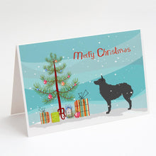 Load image into Gallery viewer, Croatian Sheepdog Merry Christmas Tree Greeting Cards -  Blank Note Cards – 8-Pack of Artist-Designed Cards with Envelopes