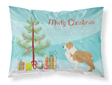 Load image into Gallery viewer, Red Border Collie Merry Christmas Tree Fabric Standard Pillowcase – Artistic Decorative Front, White Back BB2940PILLOWCASE