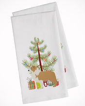 Load image into Gallery viewer, Red Border Collie Merry Christmas Tree Kitchen Towels – Set of 2 - Decorative &amp; Absorbent Cotton | BB2940WTKT