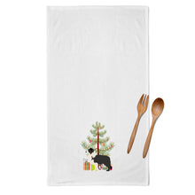 Load image into Gallery viewer, Black Border Collie Merry Christmas Tree Kitchen Towels – Set of 2 - Decorative &amp; Absorbent Cotton | BB2941WTKT