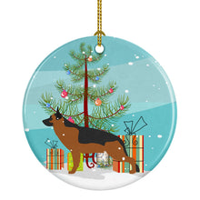 Load image into Gallery viewer, German Shepherd Merry Christmas Tree Ornament - Round Ceramic Ornament – Artist-Designed Keepsake Decoration BB2942CO1