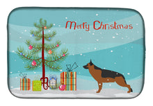 Load image into Gallery viewer, German Shepherd Merry Christmas Tree Dish Drying Mat – Absorbent, Artistic Kitchen Essentials BB2942DDM