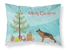 Load image into Gallery viewer, German Shepherd Merry Christmas Tree Fabric Standard Pillowcase – Artistic Decorative Front, White Back BB2942PILLOWCASE