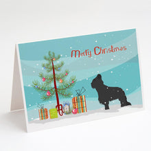 Load image into Gallery viewer, Briard Merry Christmas Tree Greeting Cards -  Blank Note Cards – 8-Pack of Artist-Designed Cards with Envelopes