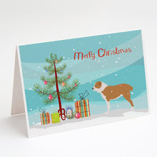 Load image into Gallery viewer, Central Asian Shepherd Dog Merry Christmas Tree Greeting Cards -  Blank Note Cards – 8-Pack of Artist-Designed Cards with Envelopes
