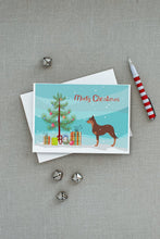 Load image into Gallery viewer, Australian Kelpie Dog Merry Christmas Tree Greeting Cards -  Blank Note Cards – 8-Pack of Artist-Designed Cards with Envelopes