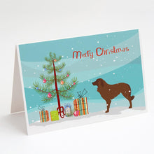 Load image into Gallery viewer, Portuguese Sheepdog Dog Merry Christmas Tree Greeting Cards -  Blank Note Cards – 8-Pack of Artist-Designed Cards with Envelopes