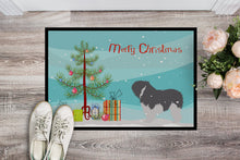 Load image into Gallery viewer, Polish Lowland Sheepdog Dog Merry Christmas Tree Doormat - 18x27 Decorative Floor Mat – Indoor/Outdoor Rug with Artistic Flair BB2950MAT
