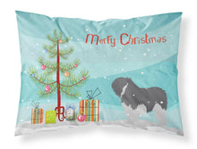 Load image into Gallery viewer, Polish Lowland Sheepdog Dog Merry Christmas Tree Fabric Standard Pillowcase – Artistic Decorative Front, White Back BB2950PILLOWCASE