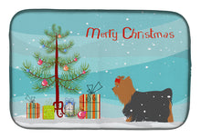 Load image into Gallery viewer, Yorkshire Terrier Yorkie Merry Christmas Tree Dish Drying Mat – Absorbent, Artistic Kitchen Essentials BB2952DDM