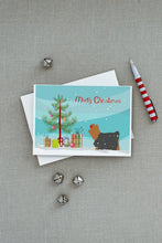 Load image into Gallery viewer, Yorkshire Terrier Yorkie Merry Christmas Tree Greeting Cards -  Blank Note Cards – 8-Pack of Artist-Designed Cards with Envelopes
