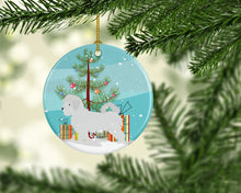 Load image into Gallery viewer, Maltese Merry Christmas Tree Ornament - Round Ceramic Ornament – Artist-Designed Keepsake Decoration BB2954CO1