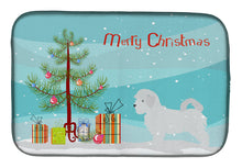 Load image into Gallery viewer, Maltese Merry Christmas Tree Dish Drying Mat – Absorbent, Artistic Kitchen Essentials BB2954DDM