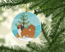 Load image into Gallery viewer, Pekingese Merry Christmas Tree Ornament - Round Ceramic Ornament – Artist-Designed Keepsake Decoration BB2956CO1