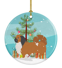Load image into Gallery viewer, Pekingese Merry Christmas Tree Ornament - Round Ceramic Ornament – Artist-Designed Keepsake Decoration BB2956CO1