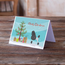 Load image into Gallery viewer, Poodle Merry Christmas Tree Greeting Cards -  Blank Note Cards – 8-Pack of Artist-Designed Cards with Envelopes
