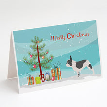 Load image into Gallery viewer, French Bulldog Merry Christmas Tree Greeting Cards -  Blank Note Cards – 8-Pack of Artist-Designed Cards with Envelopes