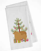 Load image into Gallery viewer, Pomeranian Merry Christmas Tree Kitchen Towels – Set of 2 - Decorative &amp; Absorbent Cotton | BB2960WTKT