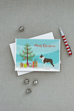 Load image into Gallery viewer, Boston Terrier Merry Christmas Tree Greeting Cards -  Blank Note Cards – 8-Pack of Artist-Designed Cards with Envelopes