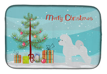 Load image into Gallery viewer, Bichon Frise Merry Christmas Tree Dish Drying Mat – Absorbent, Artistic Kitchen Essentials BB2963DDM